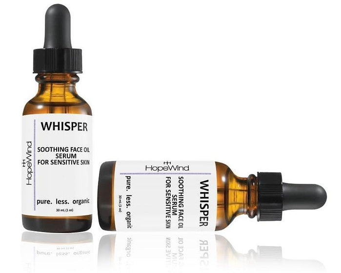 Whisper Soothing Serum - Clean Beauty. Sustainable, certified organic, wildcrafted, ethically farmed ingredients. Pure. Less. Organic. Wonderfully pure that works great. Visit Now: hopewindhome.com