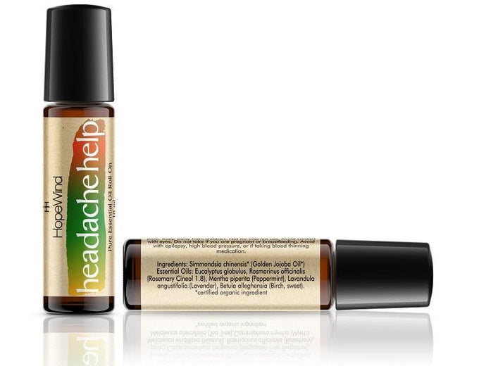 HEADACHE HELP Essential Oil Roll On - certified organic, wildcrafted, ethically farmed ingredients. Clean Wellness. Visit Now: hopewindhome.com